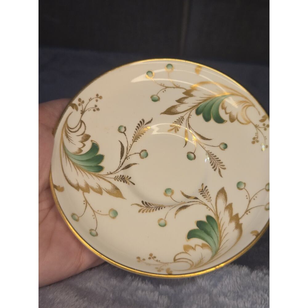 Copelands Grosvenor China Demitasse Cup and Saucer "Emerald" Vintage 1956 - Picture 4 of 4